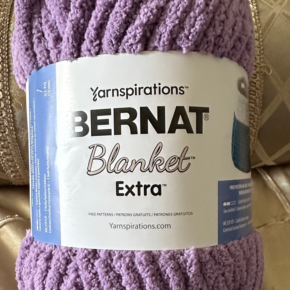 Bernat Blanket Extra Yarn - Gray Orchid Purple 2 left